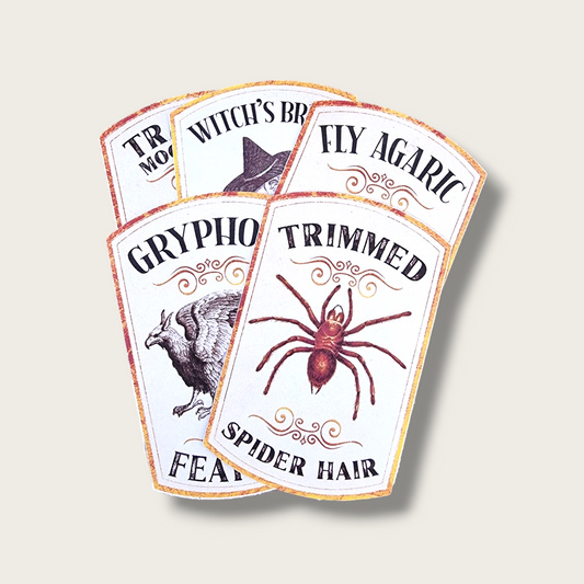 5er-Pack Aufkleber Halloween - Set 2