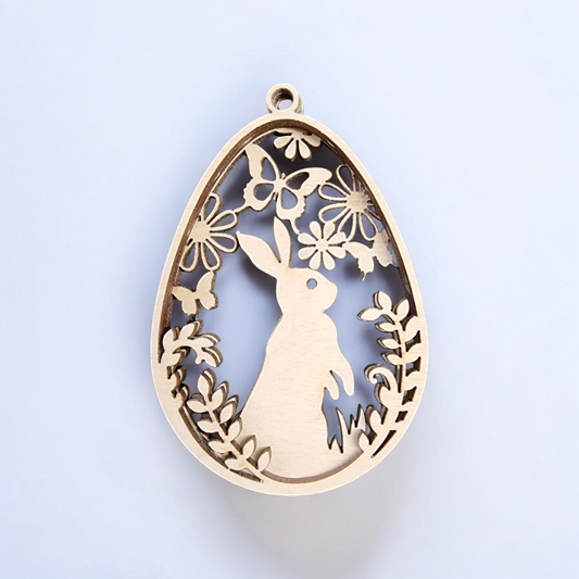 Osteranhänger Hase mit Schmetterling