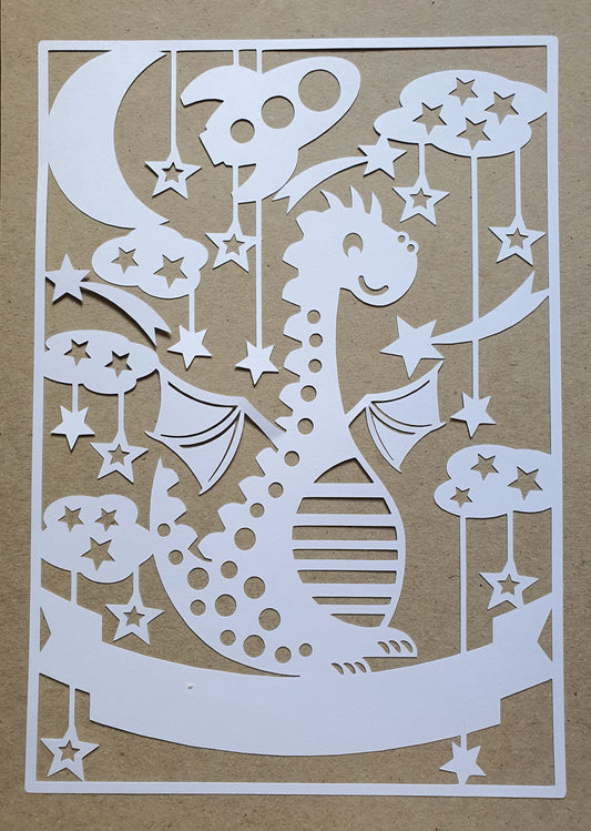 Papierdekoration Drache