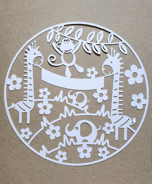 Papierdekoration Tiere