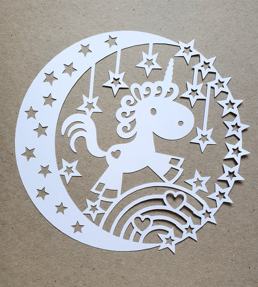 Papierdeko Einhorn