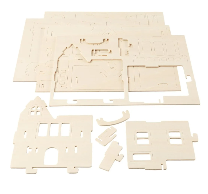 Hus med altan - 3D-konstruktion