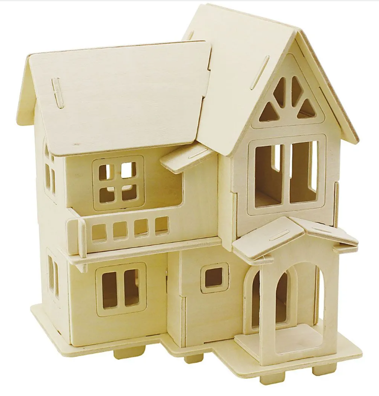 Hus med altan - 3D-konstruktion
