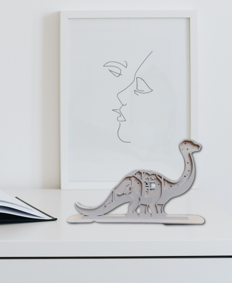 Holzdekoration Dinosaurier