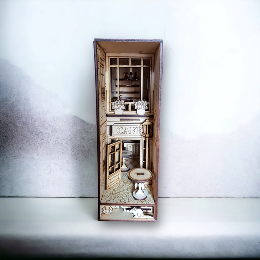 Dekoration für Bücherregal, Café