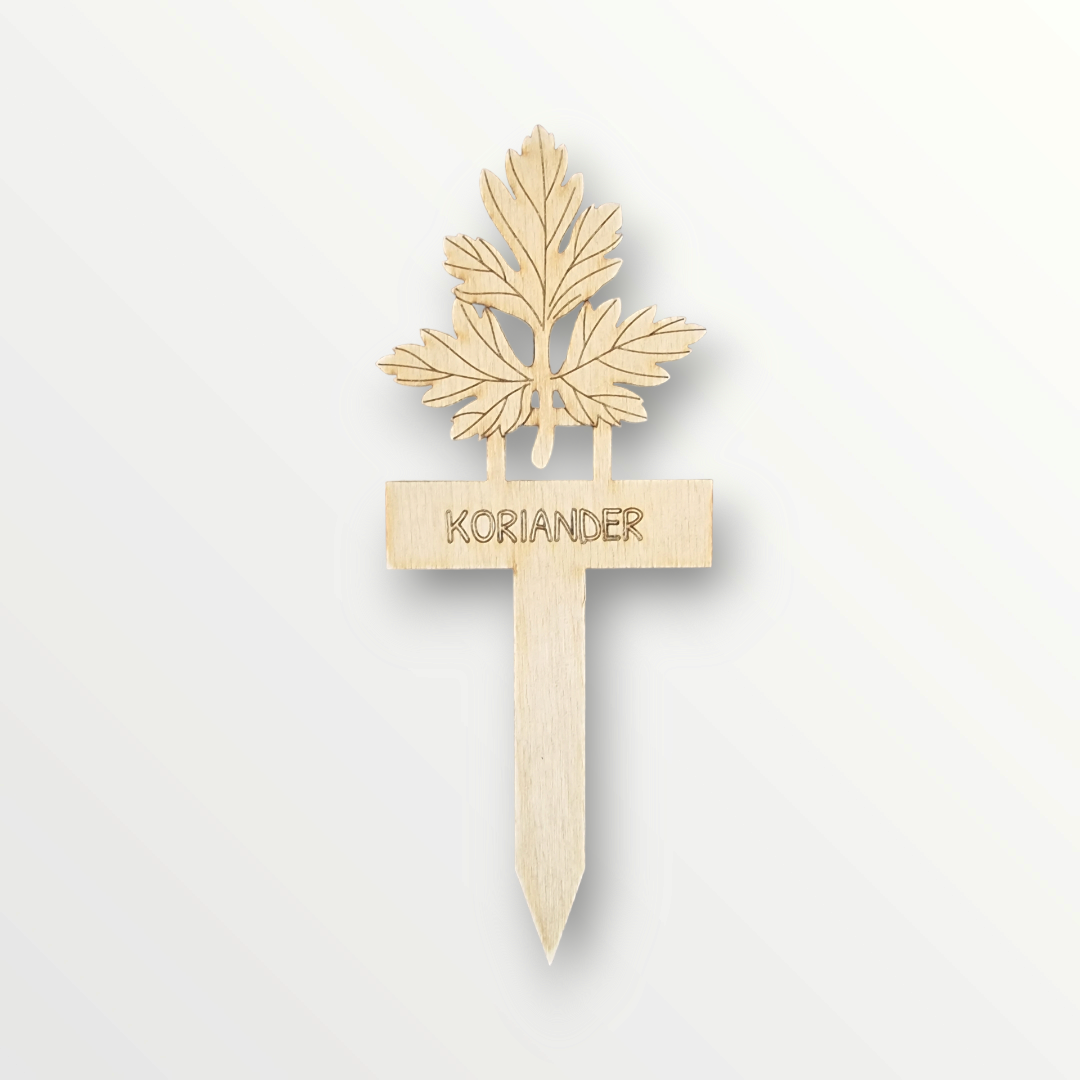 Pflanzenetikett Koriander